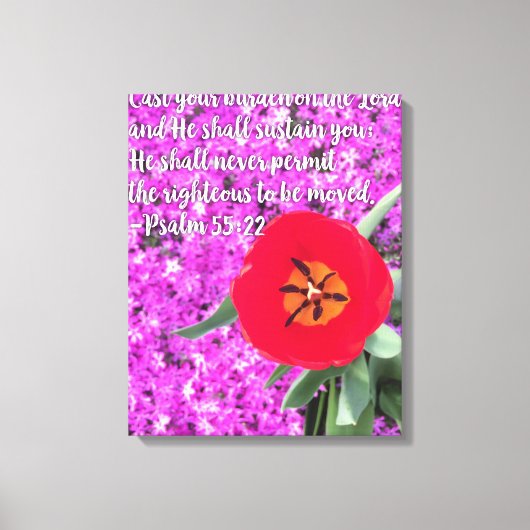 Blume Burden Bibelverse Christlich Leinwanddruck (Vorderseite)