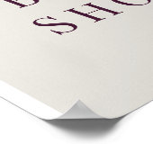 Blume Burgund Cream Liebe in Blütenwillkommen Poster (Ecke)