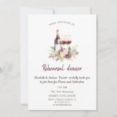 Blume Burgund Wine tasting in der Probe Moncucchet Einladung (Vorderseite)