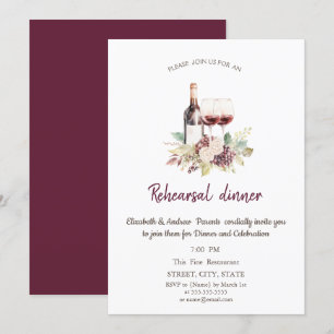 Blume Burgund Wine tasting in der Probe Moncucchet Einladung