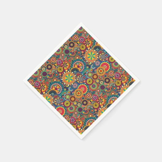 Blume Burns Pinwheels Serviette (Ecke)