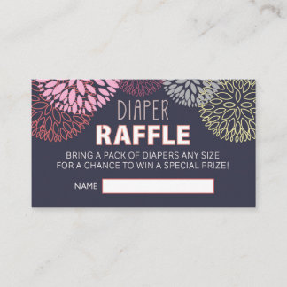 Blume Burst Diaper Raffelschein Begleitkarte