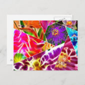 Blume Burst Postkarte (Vorne/Hinten)
