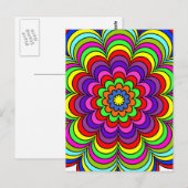 Blume Burst Postkarte (Vorne/Hinten)