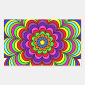 Blume Burst Rechteckiger Aufkleber (Vorderseite)