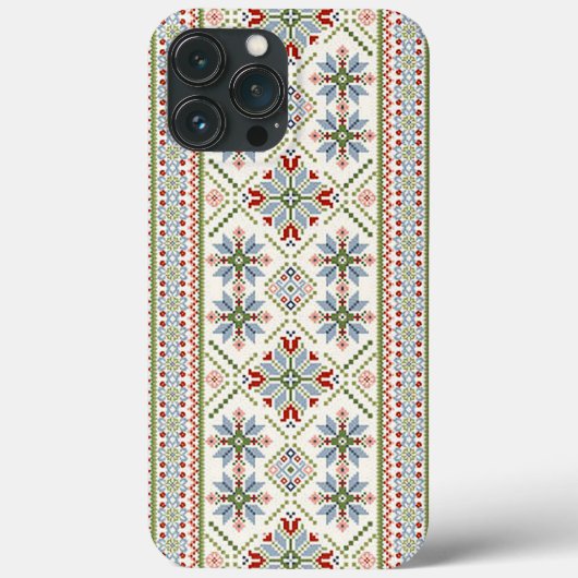 Blume Burst Tatreez Print iPhone Case (Rückseite)