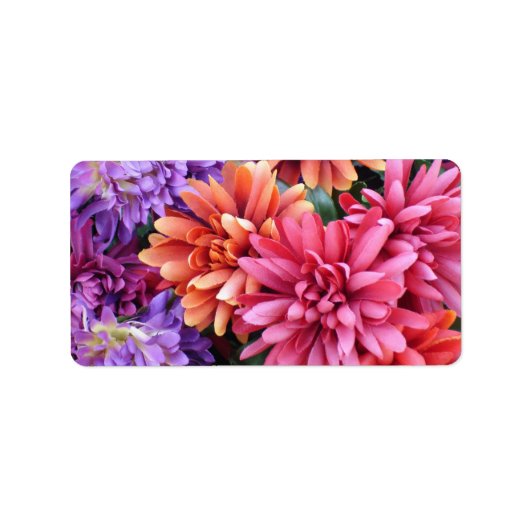 Blume Bursts Adressaufkleber (Vorne)