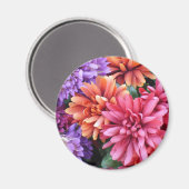 Blume Bursts Magnet (Vorderseite/Rückseite)