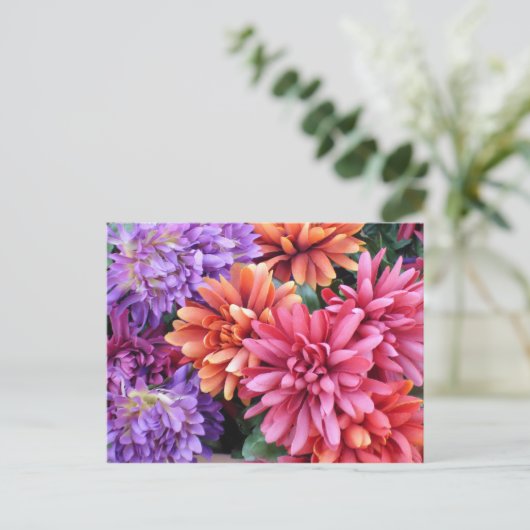 Blume Bursts Postkarte (Stehend Vorderseite)