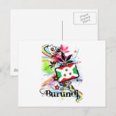 Blume Burundi Postkarte (Vorne/Hinten)