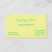 Blume Business Cards Visitenkarte (Rückseite)