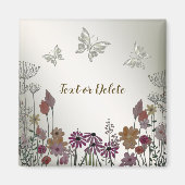 Blume Butterfisch Golden Rustikal Magnet (Vorne)