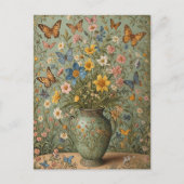 Blume Butterflies Vase Postkarte (Vorderseite)