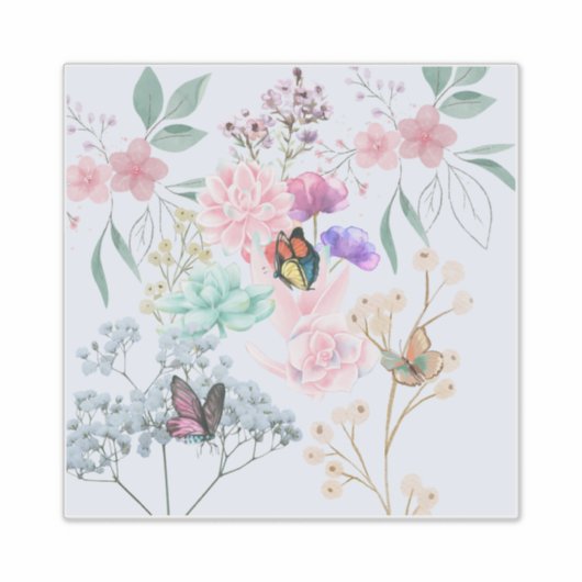 BLUME & BUTTERFLY AUFKLEBER (Vorderseite)