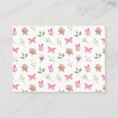 Blume Butterfly Babydusche Anfrage Begleitkarte (Rückseite)