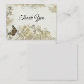 Blume Butterfly Danke Karte (Vorne/Hinten)