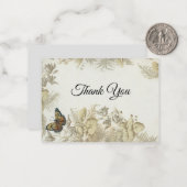 Blume Butterfly Danke Karte (Vorderseite/Rückseite Beispiel)