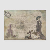 Blume Butterfly Decoupage Vintag Steampunk Seidenpapier (Vorderseite)