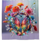 Blume Butterfly Duschvorhang (Vorderseite)