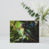 Blume Butterfly Fairy Postkarte (Stehend Vorderseite)