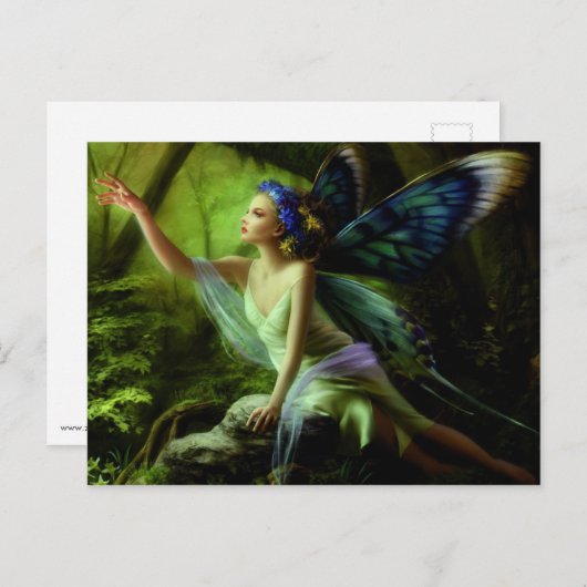 Blume Butterfly Fairy Postkarte (Vorne/Hinten)