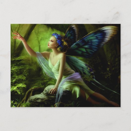 Blume Butterfly Fairy Postkarte (Vorderseite)
