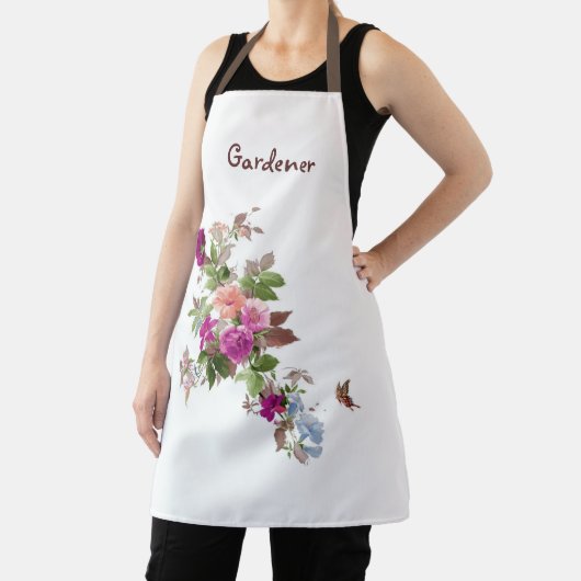 Blume & Butterfly Gardener Personalisiert  Schürze (InSitu)