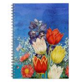 Blume Butterfly Hummingbirds Notizblock (Vorderseite)