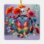 Blume Butterfly Keramikornament (Vorderseite)