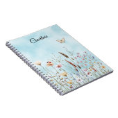Blume Butterfly Ladybug Meadow Notizblock (Rechte Seite)