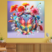 Blume Butterfly Leinwanddruck (Insitu (Wohnzimmer))