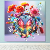 Blume Butterfly Leinwanddruck (Insitu (Holzboden))