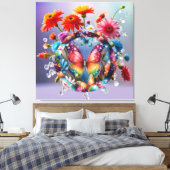 Blume Butterfly Leinwanddruck (Insitu (Schlafzimmer))