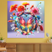 Blume Butterfly Leinwanddruck (Insitu (Wohnzimmer))