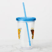 Blume Butterfly mit gelbem Kalifornien-Mohn Acryltrinkbecher (Links)