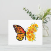 Blume Butterfly mit gelbem Kalifornien-Mohn Ankündigung (Stehend Vorderseite)