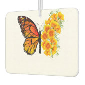 Blume Butterfly mit gelbem Kalifornien-Mohn Autolufterfrischer (Links)