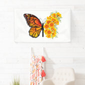 Blume Butterfly mit gelbem Kalifornien-Mohn Banner (Insitu)