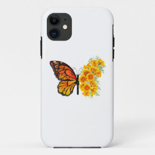 Blume Butterfly mit gelbem Kalifornien-Mohn Case-Mate iPhone Hülle