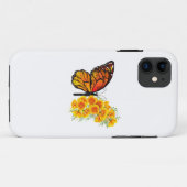 Blume Butterfly mit gelbem Kalifornien-Mohn Case-Mate iPhone Hülle (Rückseite (Horizontal))