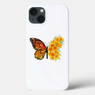 Blume Butterfly mit gelbem Kalifornien-Mohn Case-Mate iPhone Hülle