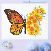 Blume Butterfly mit gelbem Kalifornien-Mohn Flyer (Einzeln)