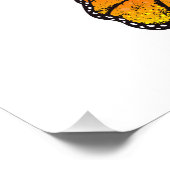 Blume Butterfly mit gelbem Kalifornien-Mohn Fotodruck (Ecke)