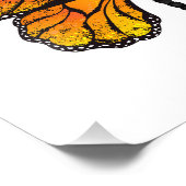 Blume Butterfly mit gelbem Kalifornien-Mohn Fotodruck (Ecke)