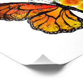 Blume Butterfly mit gelbem Kalifornien-Mohn Fotodruck (Ecke)