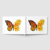 Blume Butterfly mit gelbem Kalifornien-Mohn Gästebuch (Voll)