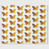Blume Butterfly mit gelbem Kalifornien-Mohn Geschenkpapier (Flach)