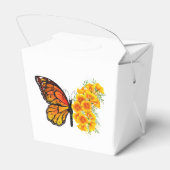 Blume Butterfly mit gelbem Kalifornien-Mohn Geschenkschachtel (Rückseite)