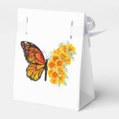 Blume Butterfly mit gelbem Kalifornien-Mohn Geschenkschachtel (Rückseite)