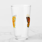 Blume Butterfly mit gelbem Kalifornien-Mohn Glas (Rechts)